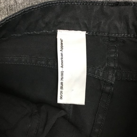 American Apparel Skinny Jeans W/Zippered Ankles - Picture 5 of 6